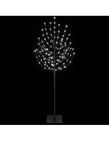 Albero di Natale LED Nero 20 x 20 x 180 cm Acciaio 160 LED