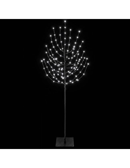 Albero di Natale LED Nero 20 x 20 x 180 cm Acciaio 160 LED