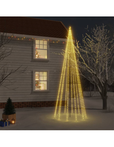 Albero di Natale con Puntale Bianco Caldo 732 LED 500 cm