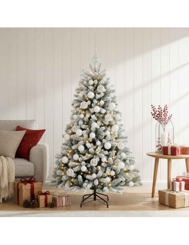 Albero di Natale Artificiale con Palline 150 cm 150 LED