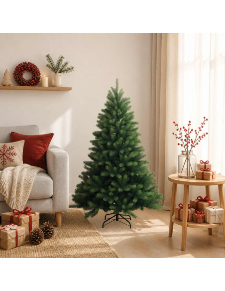 Albero di Natale Artificiale con Rami Pieghevoli 150 cm