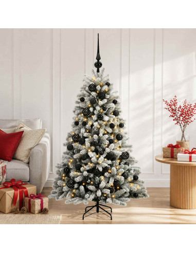 Albero di Natale Artificiale con Palline 150 cm 150 LED