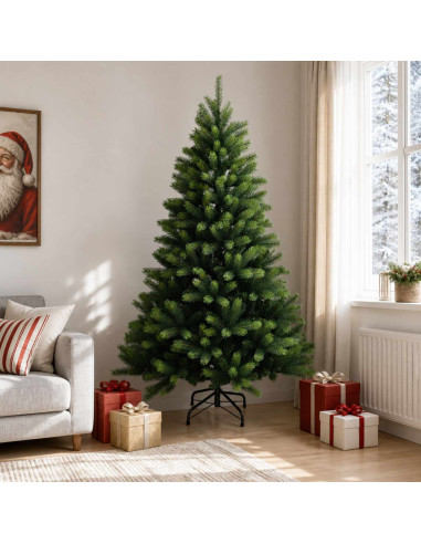 Albero di Natale Artificiale con Rami Pieghevoli 180 cm