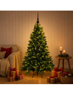 Albero di Natale Artificiale con Palline 120 cm 150 LED