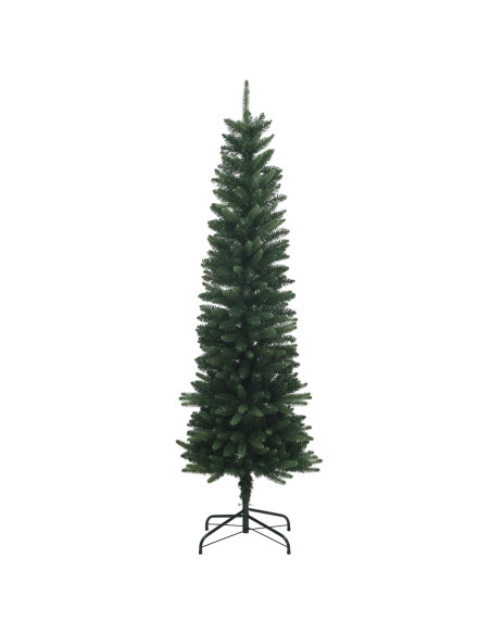 Albero di Natale Artificiale Slim con Palline 180 cm 300 LED