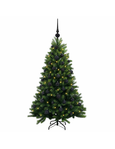 Albero di Natale Artificiale con Palline 150 cm 150 LED