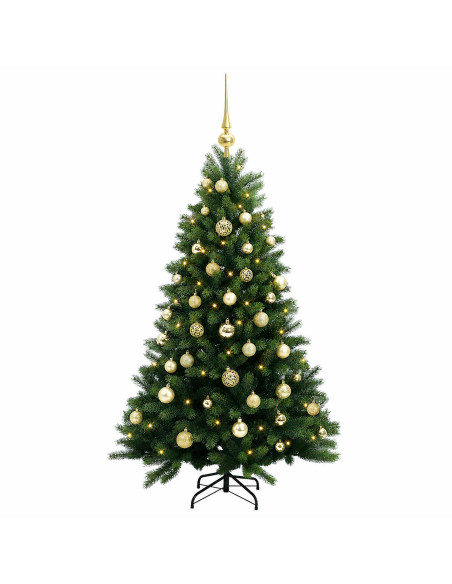 Albero di Natale Artificiale con Palline 120 cm 150 LED