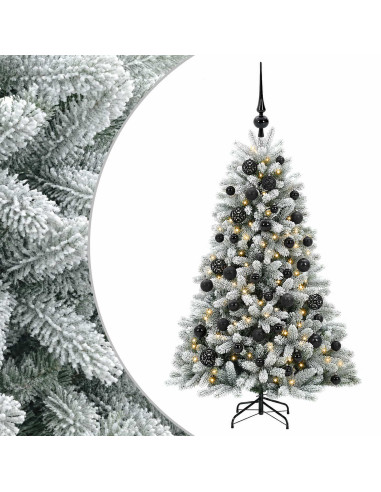 Albero di Natale Artificiale con Palline 150 cm 150 LED
