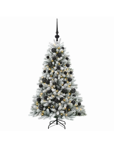 Albero di Natale Artificiale con Palline 150 cm 150 LED
