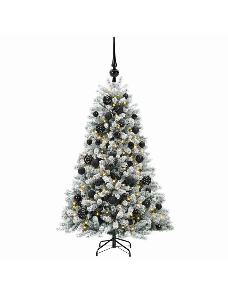 Albero di Natale Artificiale con Palline 150 cm 150 LED