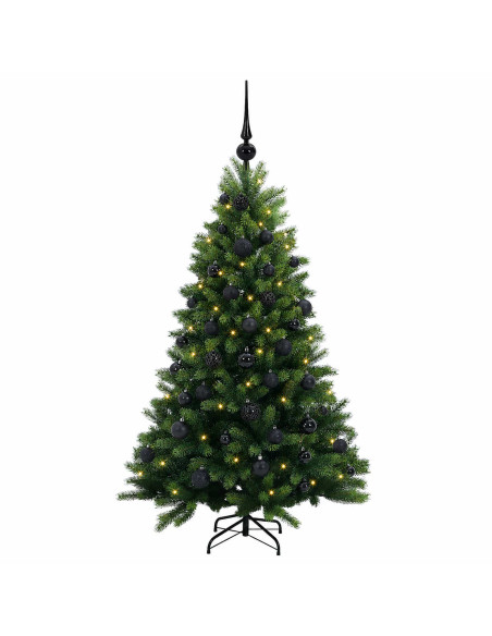 Albero di Natale Artificiale con Palline 120 cm 150 LED