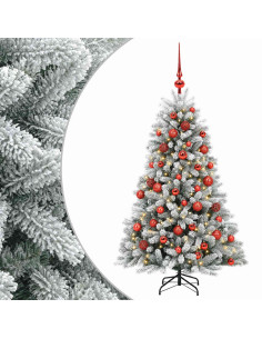 Albero di Natale Artificiale con Palline 150 cm 150 LED 2