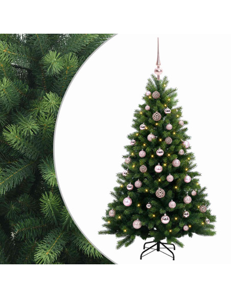Albero di Natale Artificiale con Palline 120 cm 150 LED
