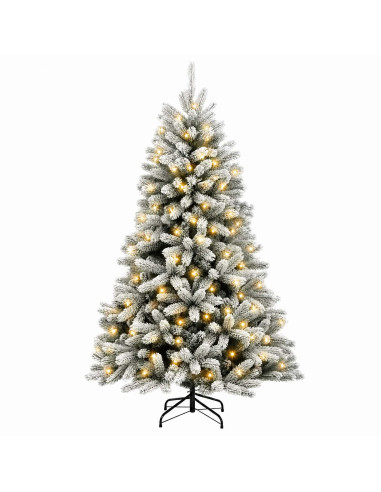 Albero di Natale Artificiale con Rami Pieghevoli 150 cm 150 LED