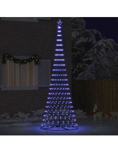 Albero di Natale LED con 455 LED Blu 399 cm Metallo 2