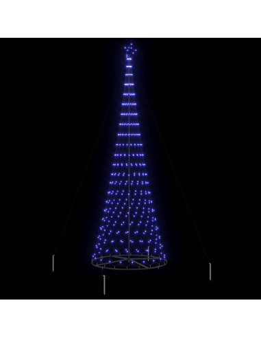 Albero di Natale LED con 455 LED Blu 399 cm Metallo