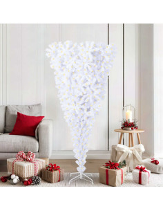 Albero di Natale artificiale Bianco 180 cm PVC e Acciaio