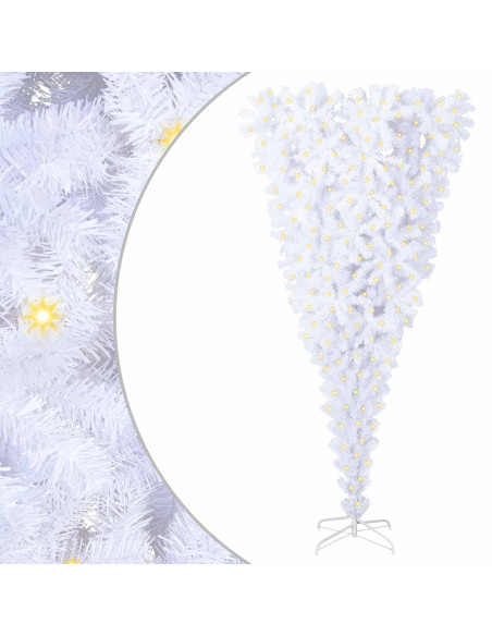 Albero di Natale artificiale Bianco 180 cm PVC e Acciaio