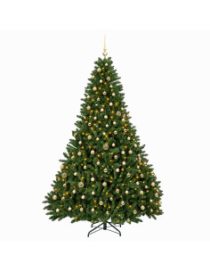 Albero di Natale artificiale verde chiaro con palline 300 cm 2