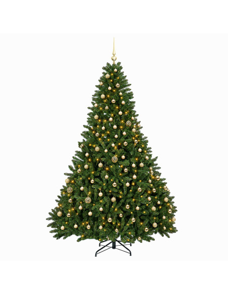 Albero di Natale artificiale verde chiaro con palline 300 cm