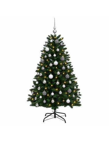 Albero di Natale artificiale verde medio con palline 150 cm