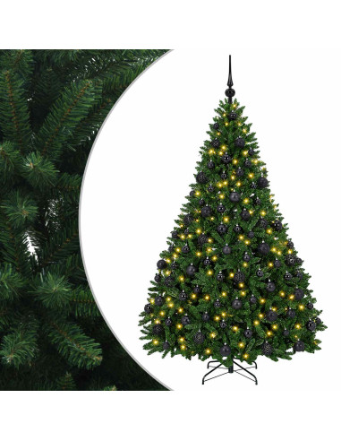 Albero di Natale artificiale verde medio con palline 240 cm