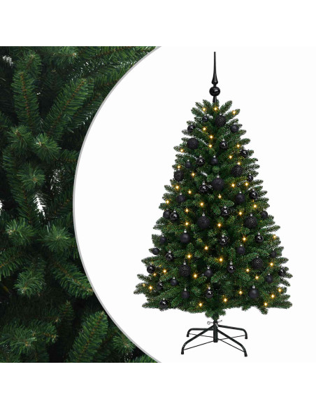 Albero di Natale artificiale verde medio con palline 120 cm