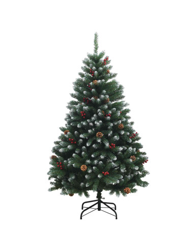 Albero di Natale Artificiale con Rami Pieghevoli 180 cm 300 LED