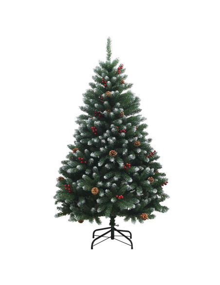 Albero di Natale Artificiale con Rami Pieghevoli 180 cm 300 LED