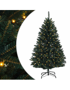 Albero di Natale Artificiale con Rami Pieghevoli 180 cm 300 LED 2