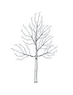Albero di Natale da parete a LED 210 cm 312 LED Bianco freddo 2
