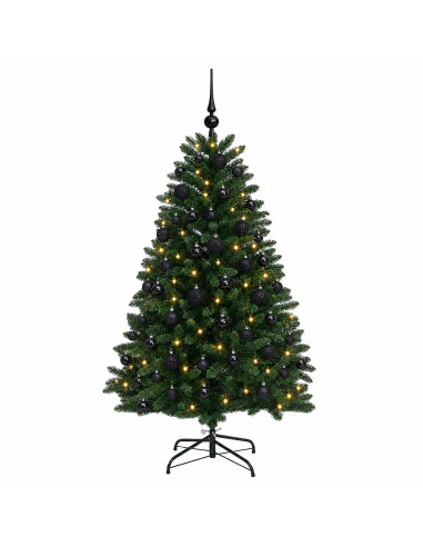 Albero di Natale artificiale verde medio con palline 150 cm