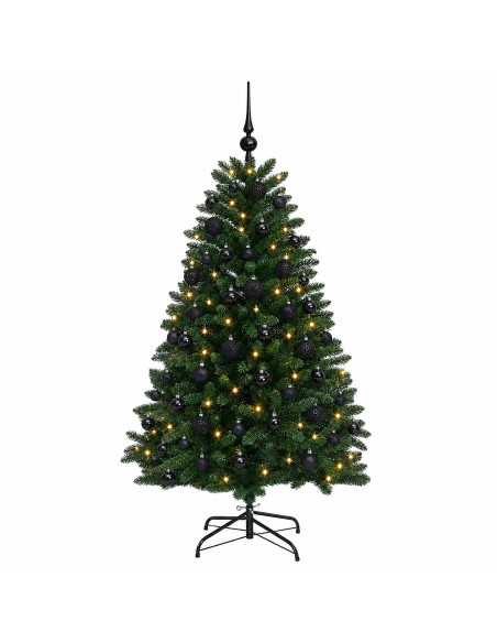 Albero di Natale artificiale verde medio con palline 150 cm