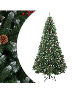Albero di Natale Artificiale con Rami Pieghevoli 270 cm PVC 2