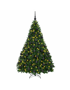 Albero di Natale artificiale verde medio con palline 240 cm 2