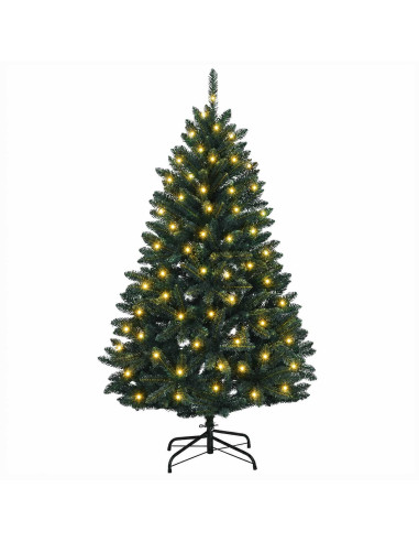 Albero di Natale Artificiale con Rami Pieghevoli 120 cm 150 LED