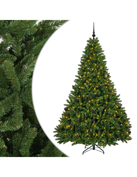 Albero di Natale artificiale verde chiaro con palline 300 cm