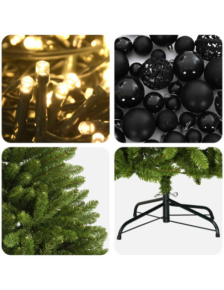 Albero di Natale artificiale verde chiaro con palline 300 cm