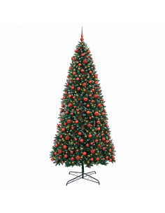 Albero di Natale Artificiale con Rami Pieghevoli 400 cm 600 LED 2