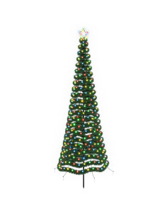 Albero di Natale a LED in tinsel con picchetto EKENAS 250 cm 2