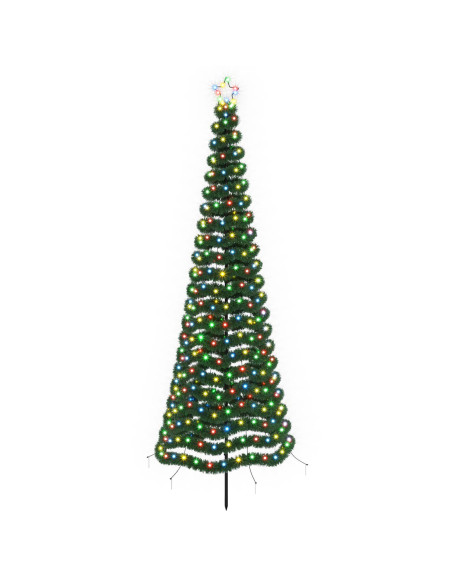 Albero di Natale a LED in tinsel con picchetto EKENAS 250 cm