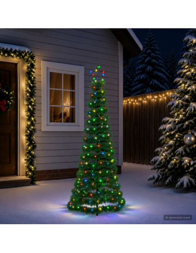 Albero di Natale a LED in tinsel con picchetto EKENAS 180 cm