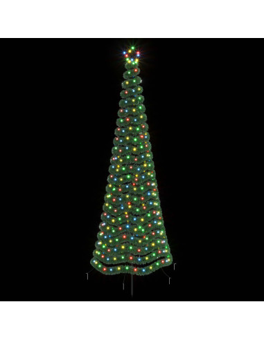 Albero di Natale a LED in tinsel con picchetto EKENAS 250 cm