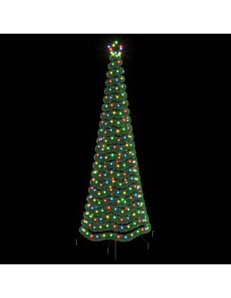 Albero di Natale a LED in tinsel con picchetto EKENAS 250 cm