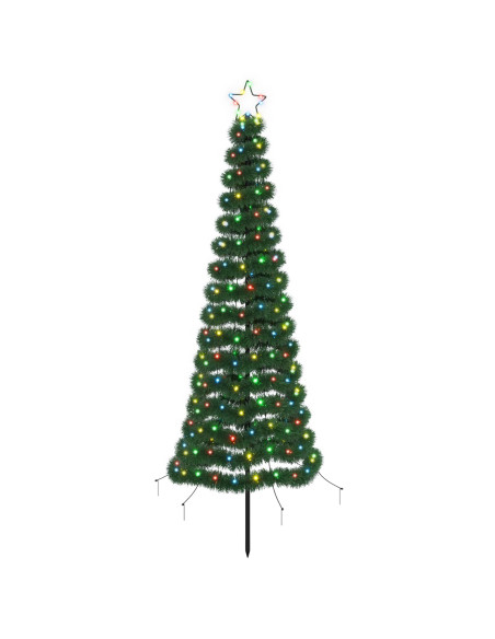 Albero di Natale a LED in tinsel con picchetto EKENAS 180 cm