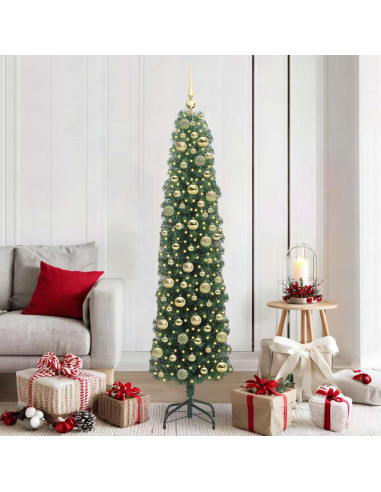 Albero di Natale artificiale con 300 LED Verde 180 cm