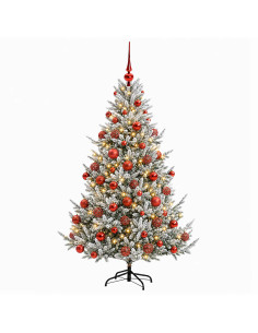 Albero di Natale artificiale con palline 180 cm 300 LED 2