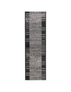 Tappeto Runner FLORNES Tessuto Grigio Righe 67 x 400 cm PP 7 mm 2