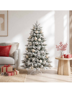 Set di Palline di Natale 32 pz Oro trasparente e bianco Ø 6 cm