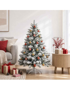 Set di Palline di Natale 32 pz Verde chiaro e rosso Ø 6 cm